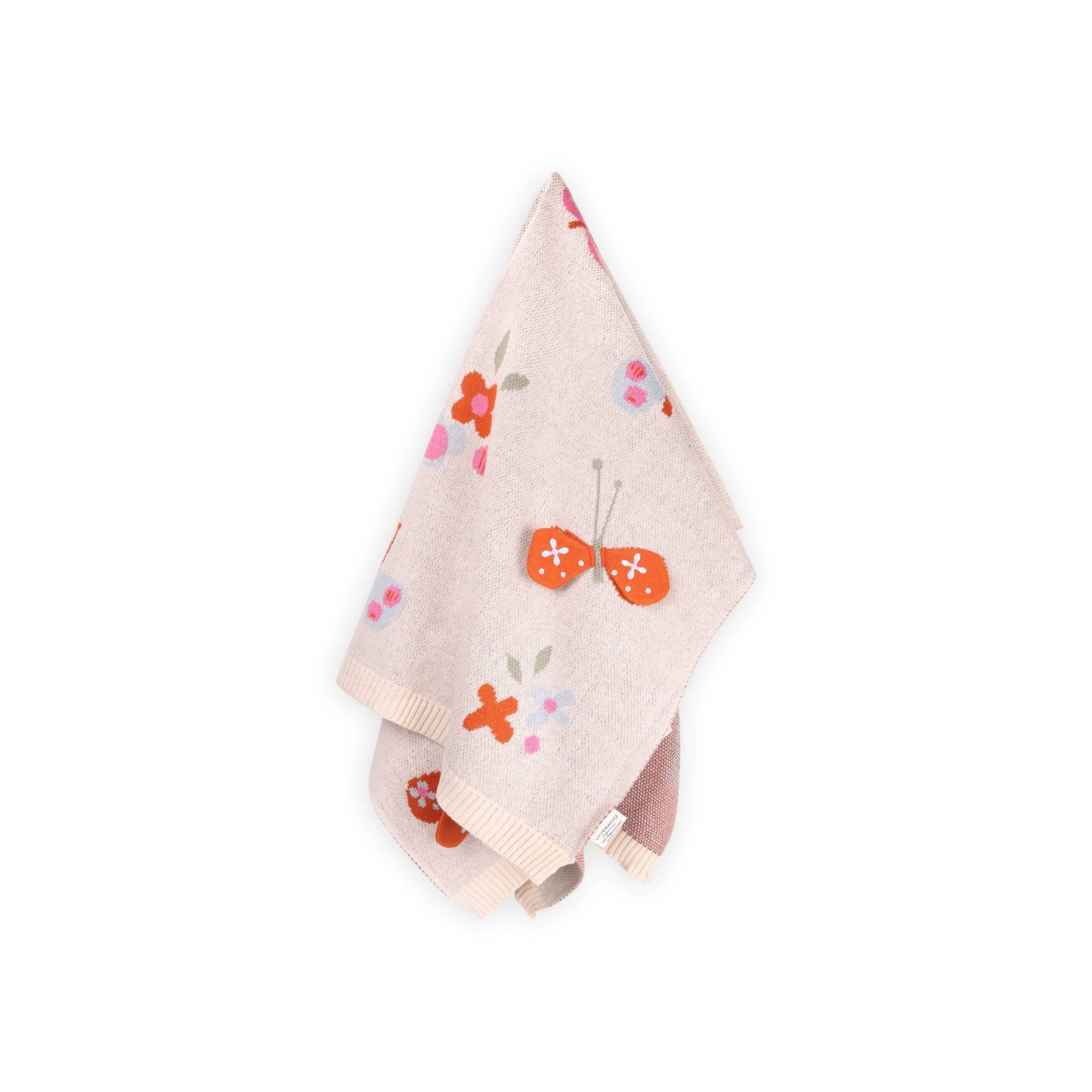 Butterfly 3D - Organic Cotton Jacquard Knit Baby Blanket