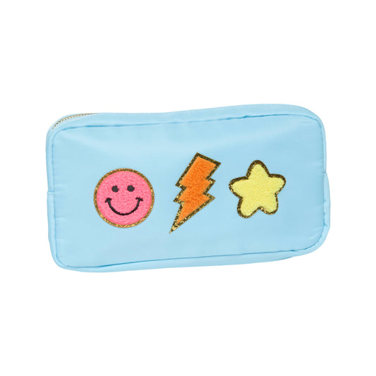 Nylon Pouch w/Glitter Chenile Patches