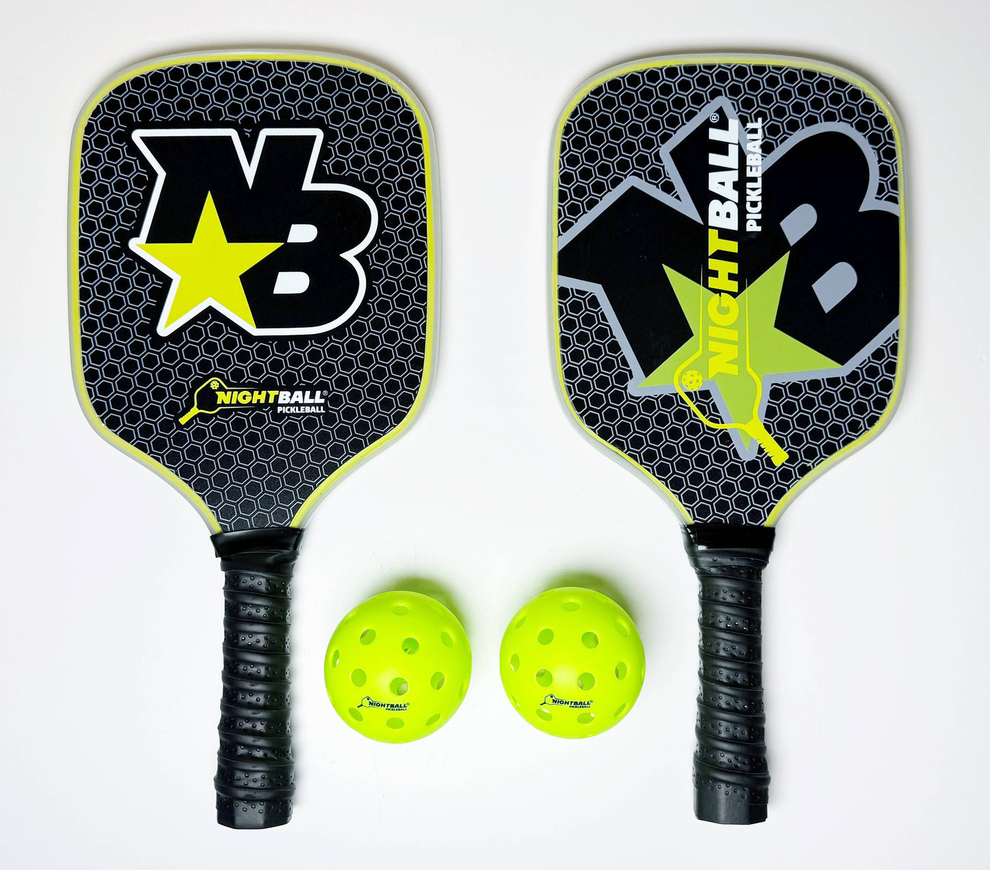 NightBall® Light-Up LED Pickleball Set