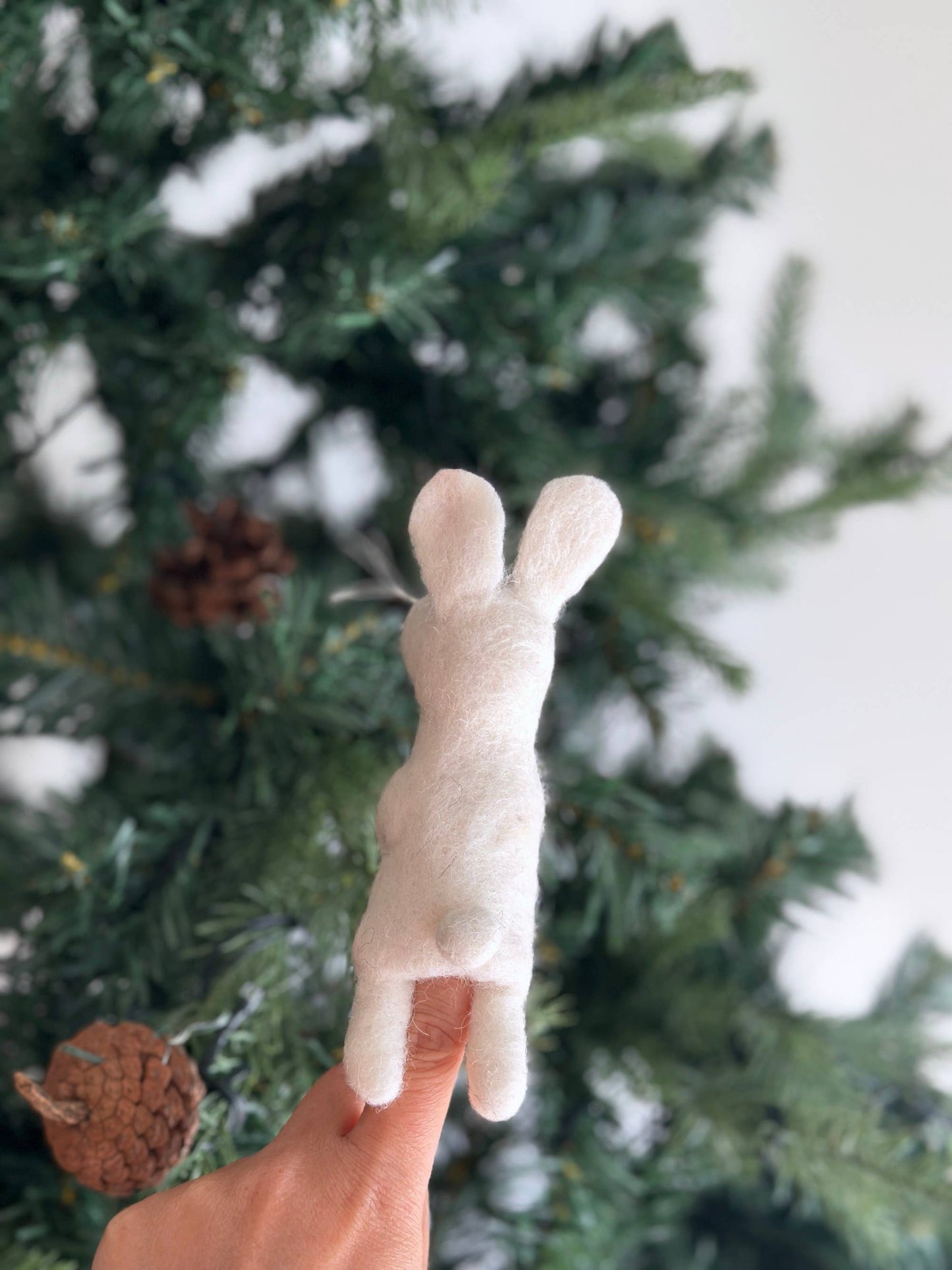 Felt Bunny with Carrot Finger Puppet