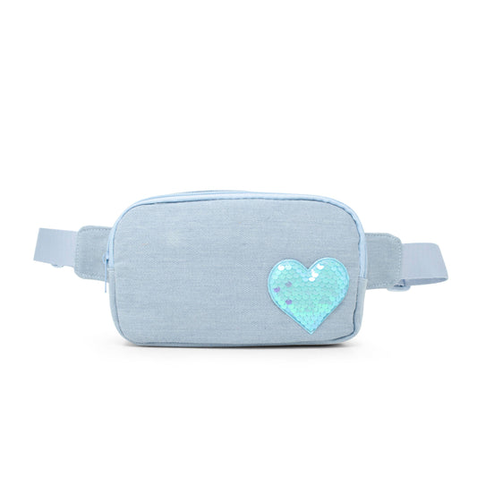 Sequin Heart Belt Bag for Kids