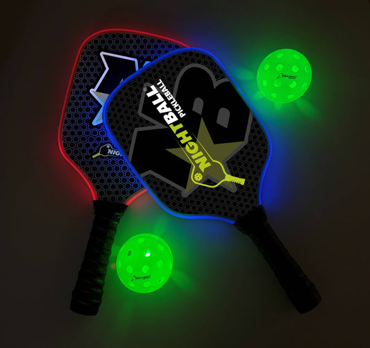 NightBall® Light-Up LED Pickleball Set