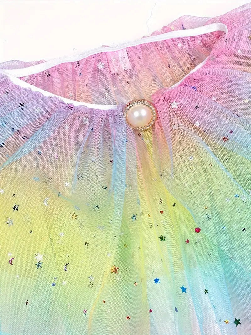 Rainbow Sparkle Cape - Extra Long