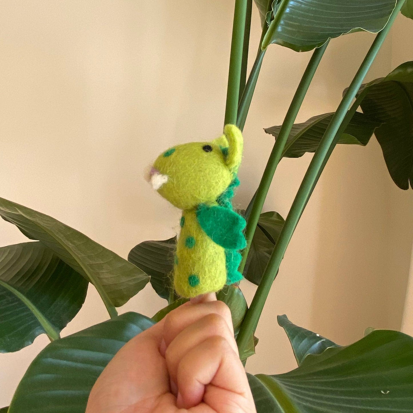 Felt Dragon Finger Puppet