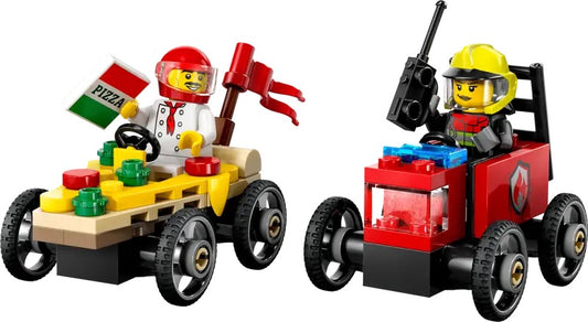 LEGO City - Pizza vs. Fire Truck Race Car Pack