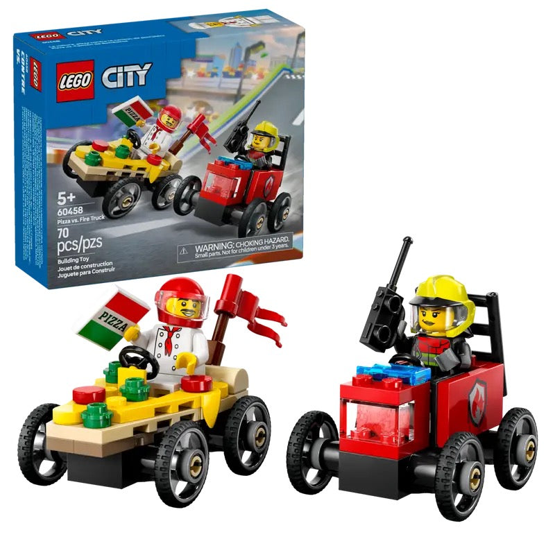 LEGO City - Pizza vs. Fire Truck Race Car Pack