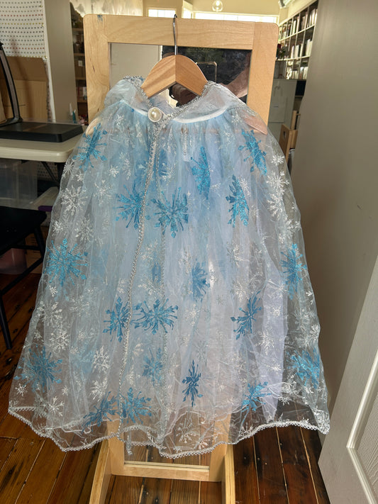 Snowflake Sparkle Cape with Hood