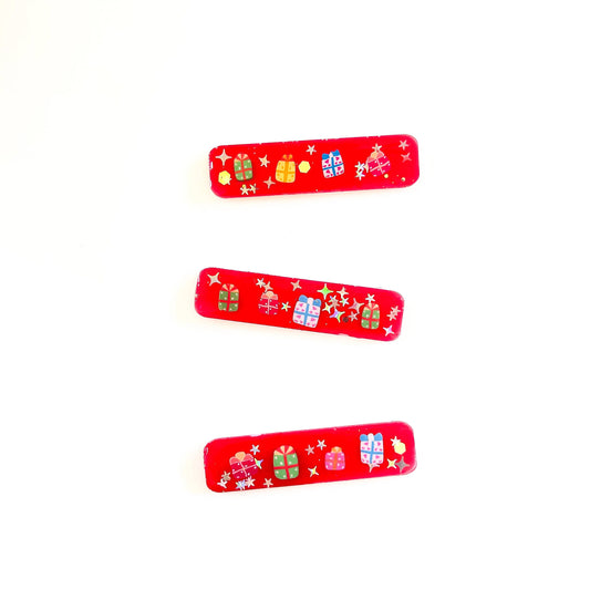 Christmas Hair Clip - Red/Gifts