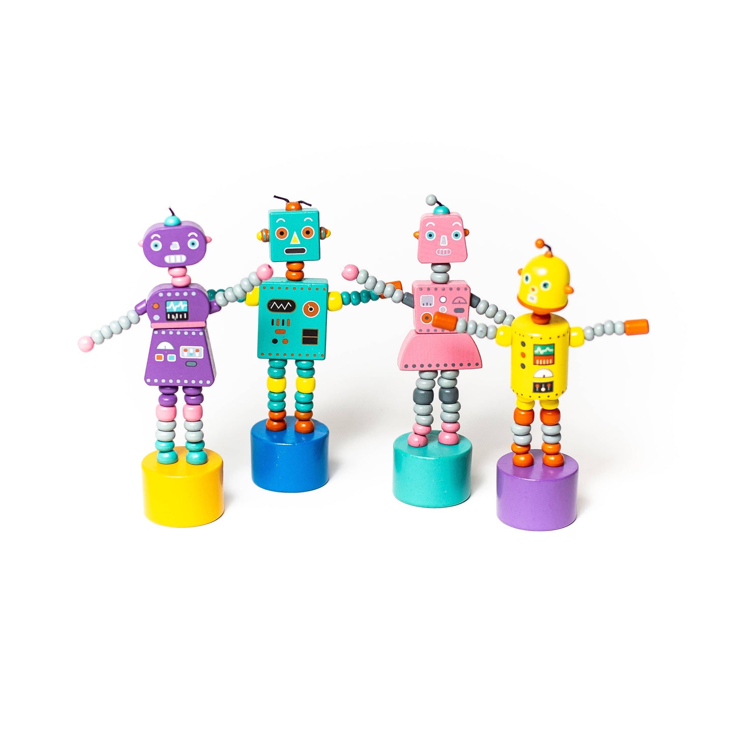 Retro Robot Push Puppets