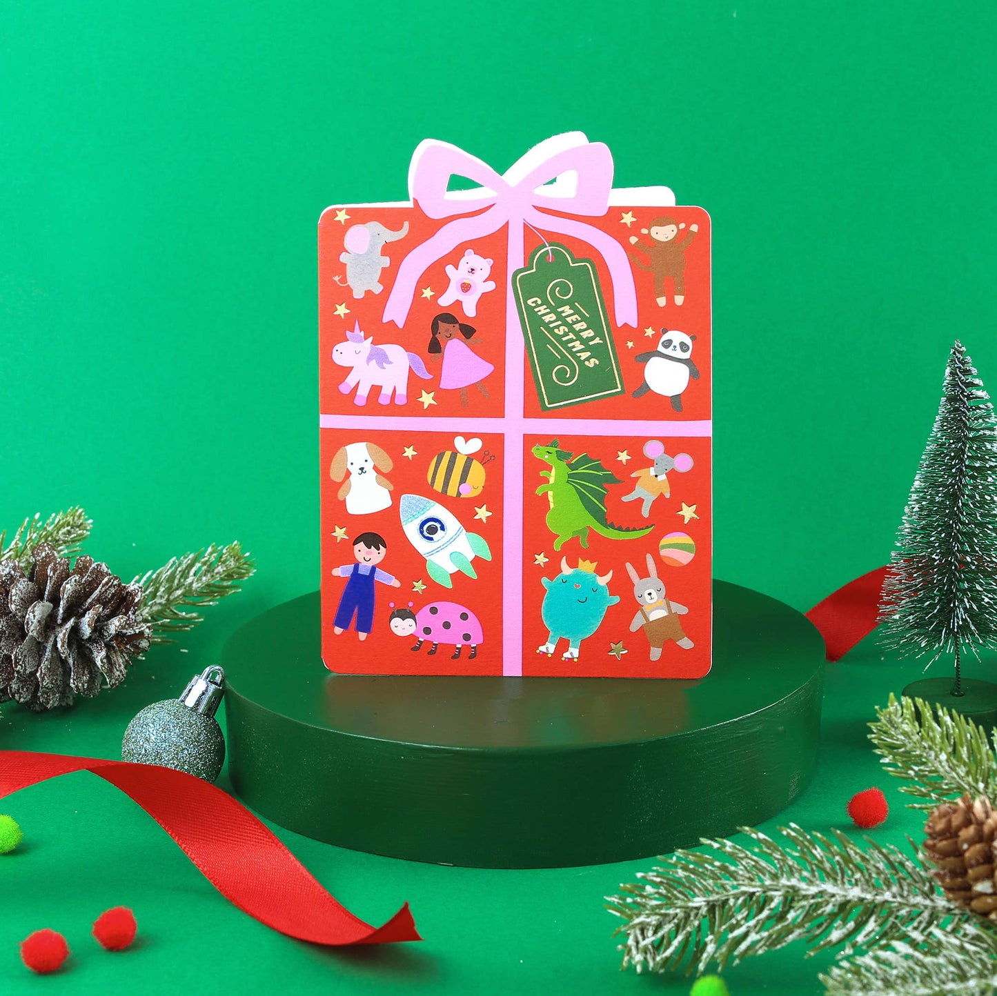 Joyful Holiday Present Christmas Card | Holiday Card