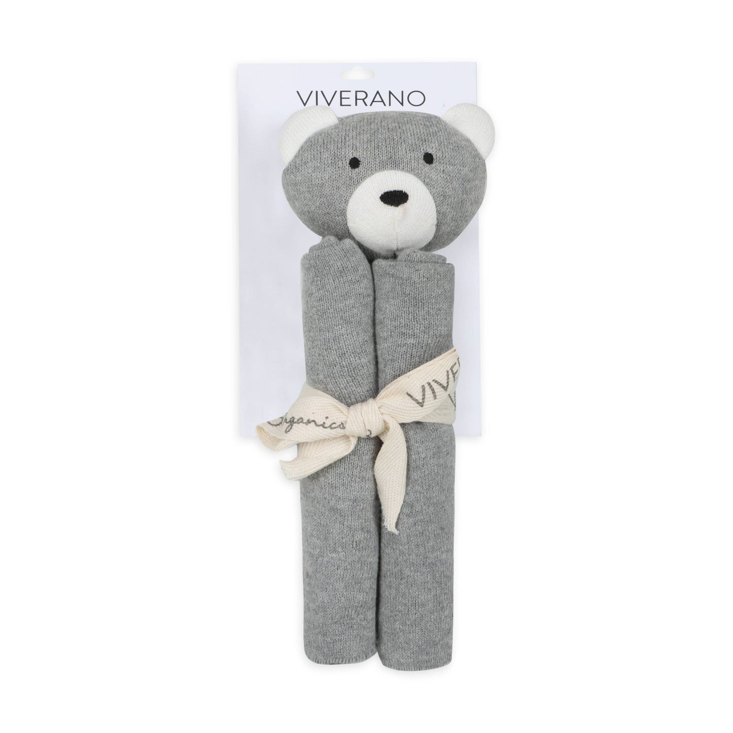 Bear - Organic Baby Lovey Security Blanket Cuddle Cloth