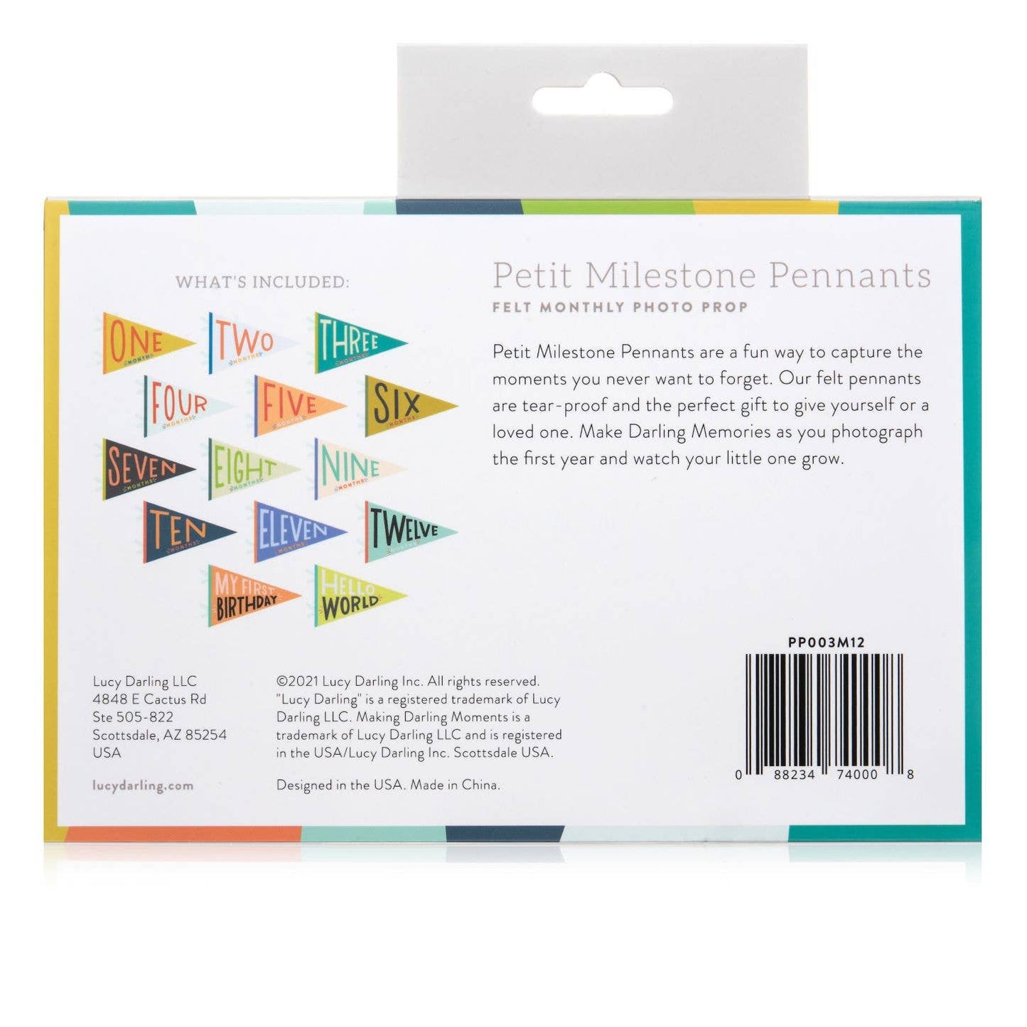 Little Kaleidoscope Baby Milestone Pennant