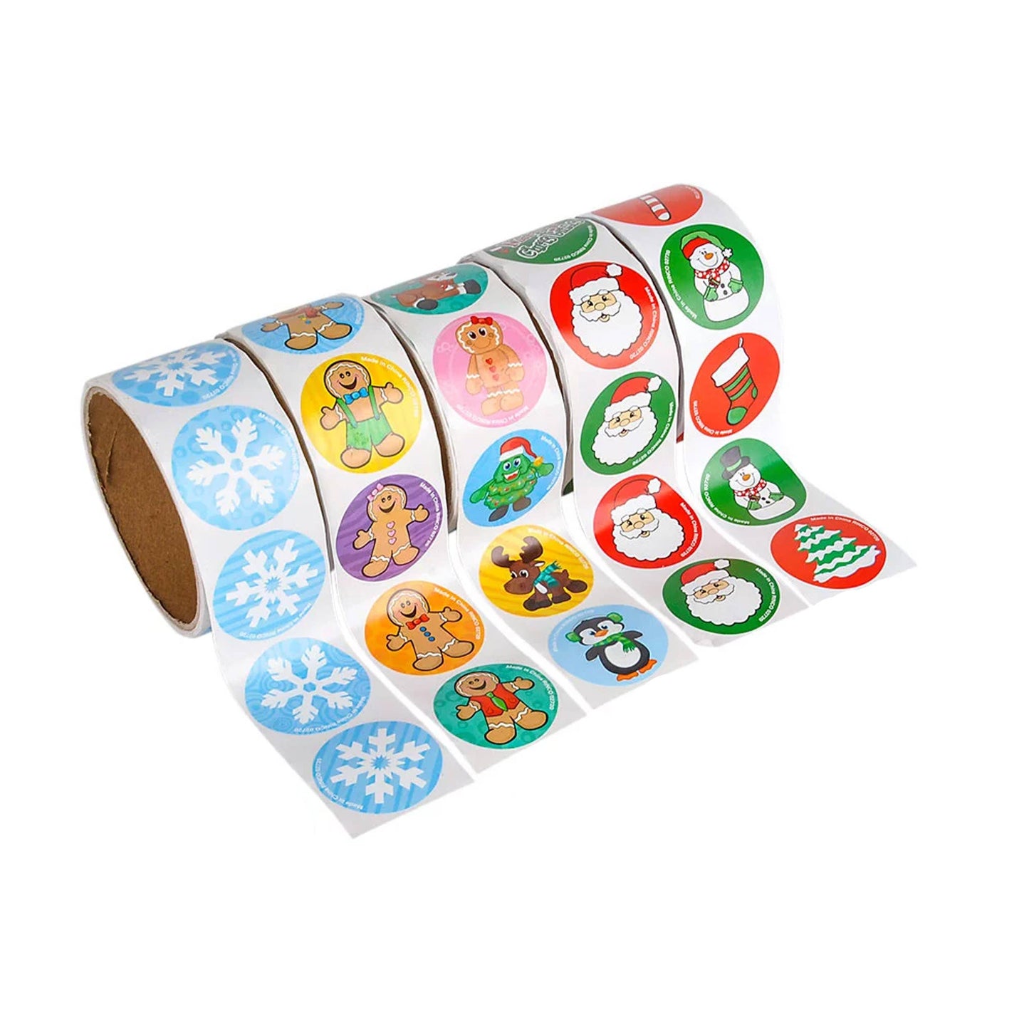 Christmas Holiday Sticky Sticker Roll- Assorted