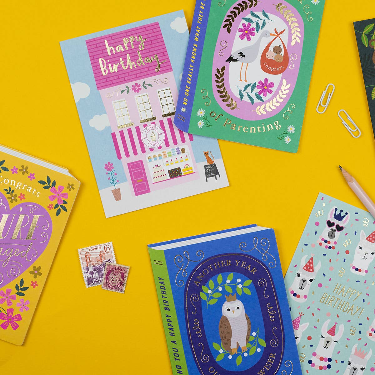 Fairytale Wise Owl Birthday Card | Gold Foil Birthday Card