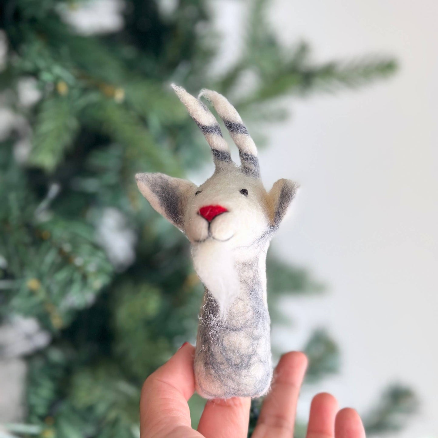 Felt Goat Finger Puppet