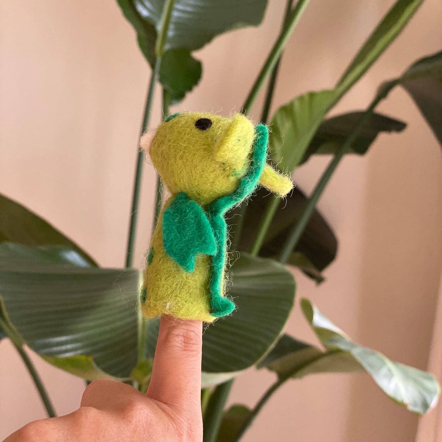 Felt Dragon Finger Puppet