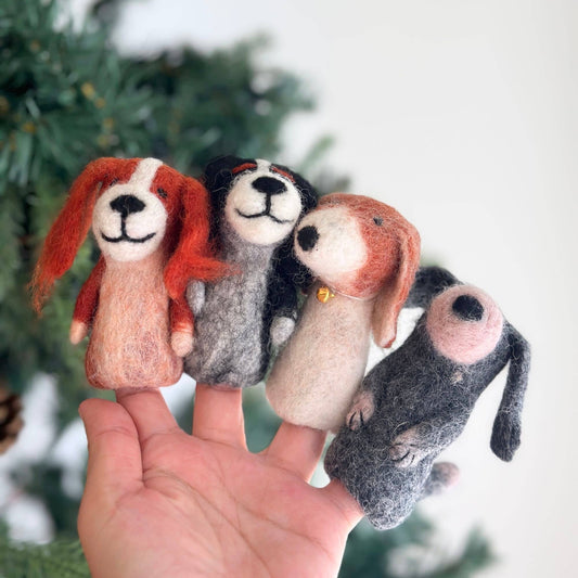 Felt Dog Finger Puppet