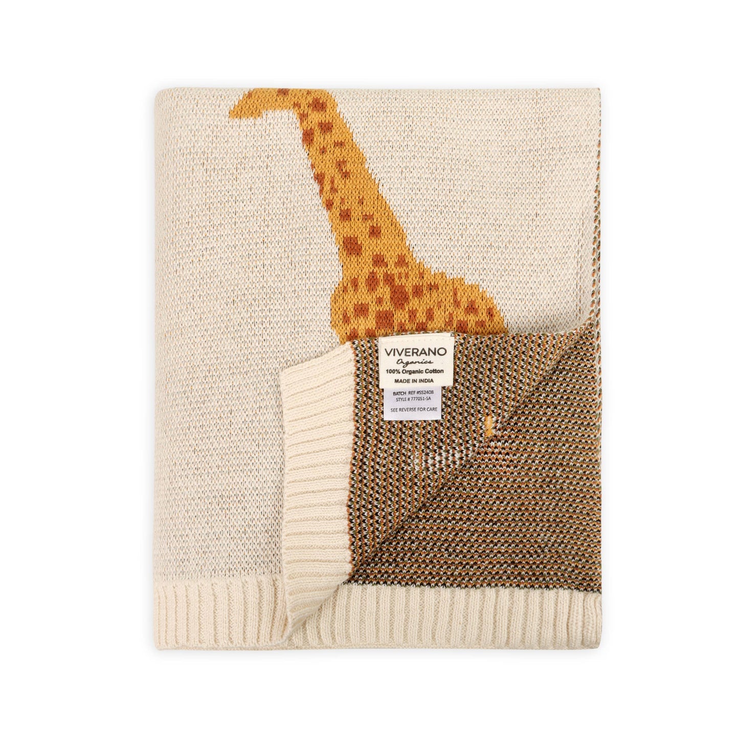 Savannah-Organic 3D Jacquard Sweater Knit Baby Blanket