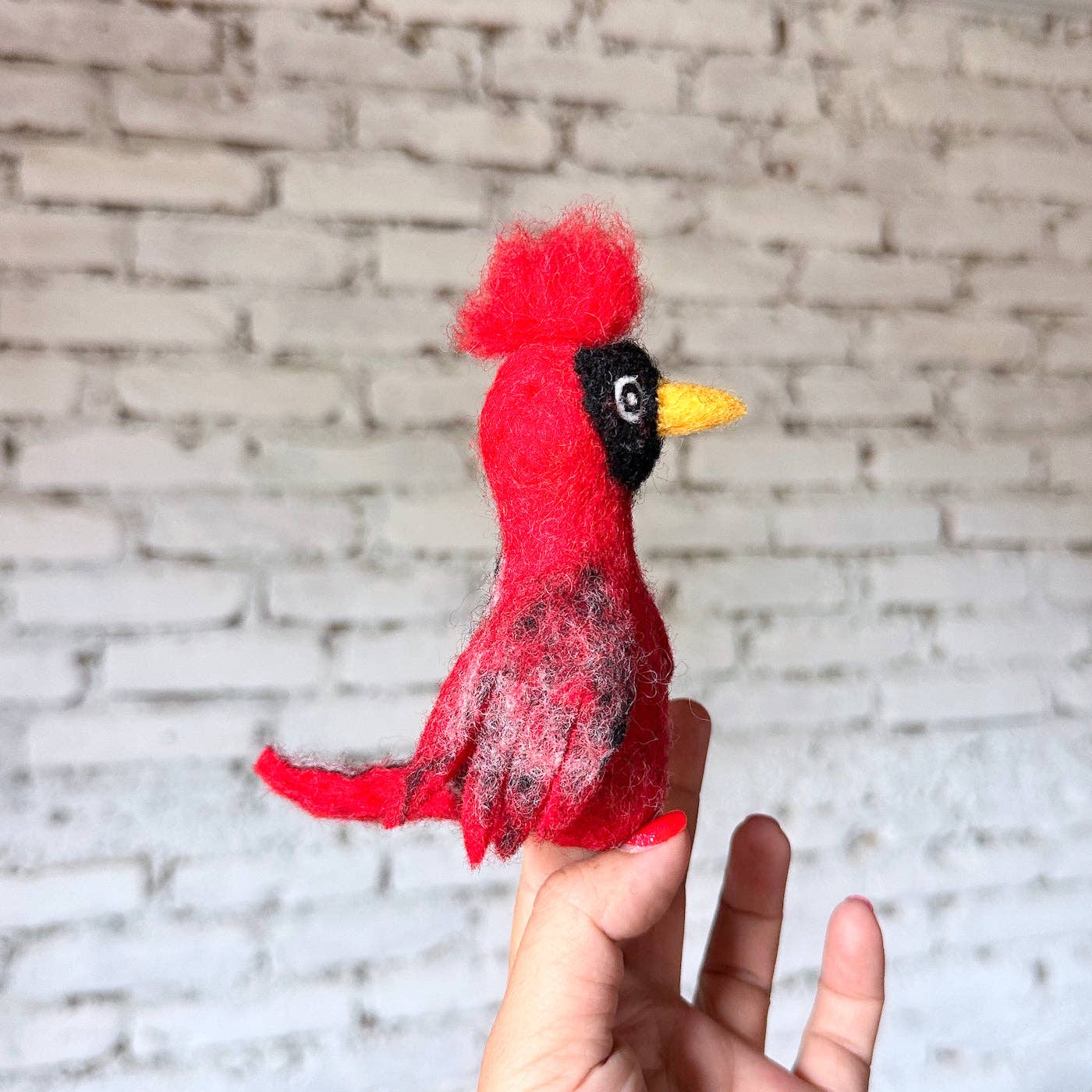 Felt Cardinal Finger Puppet