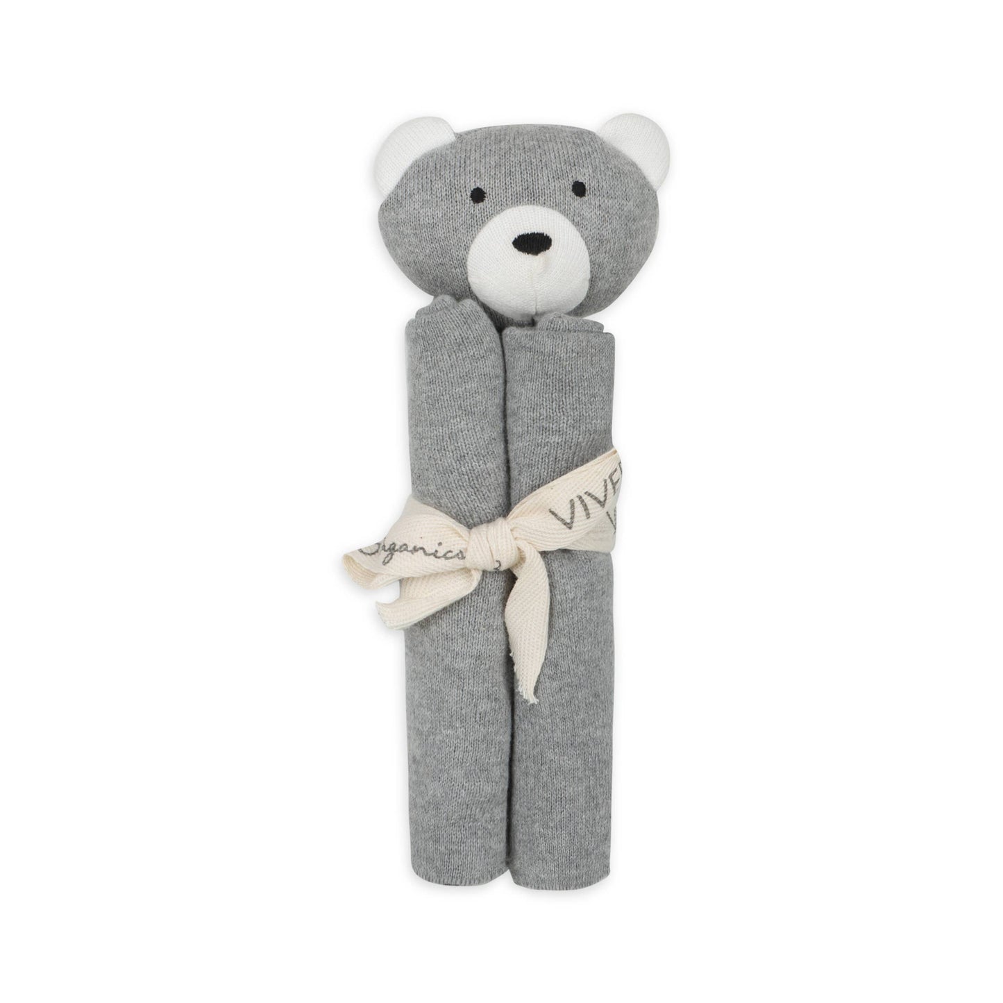 Bear - Organic Baby Lovey Security Blanket Cuddle Cloth