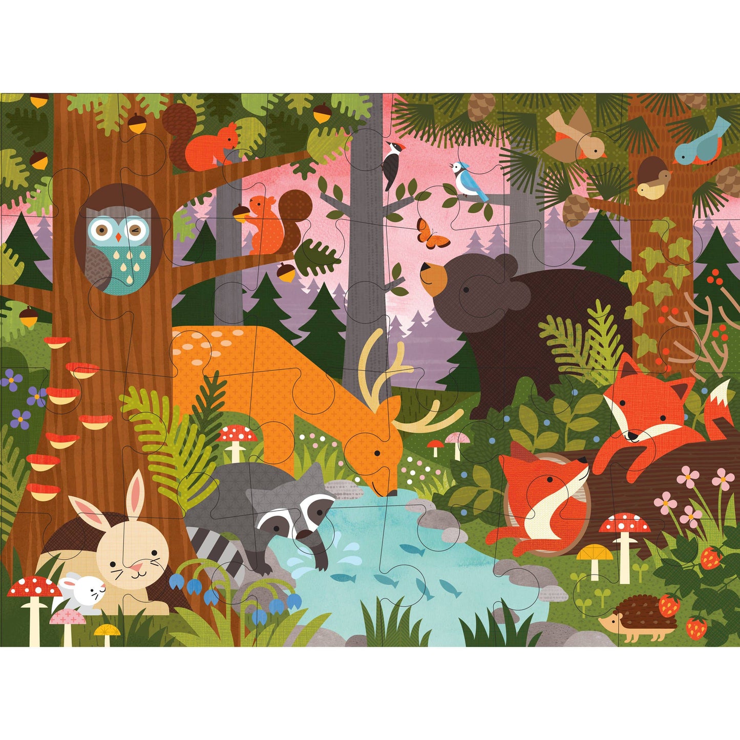 Enchanted Woodland 24-Piece Floor Puzzle