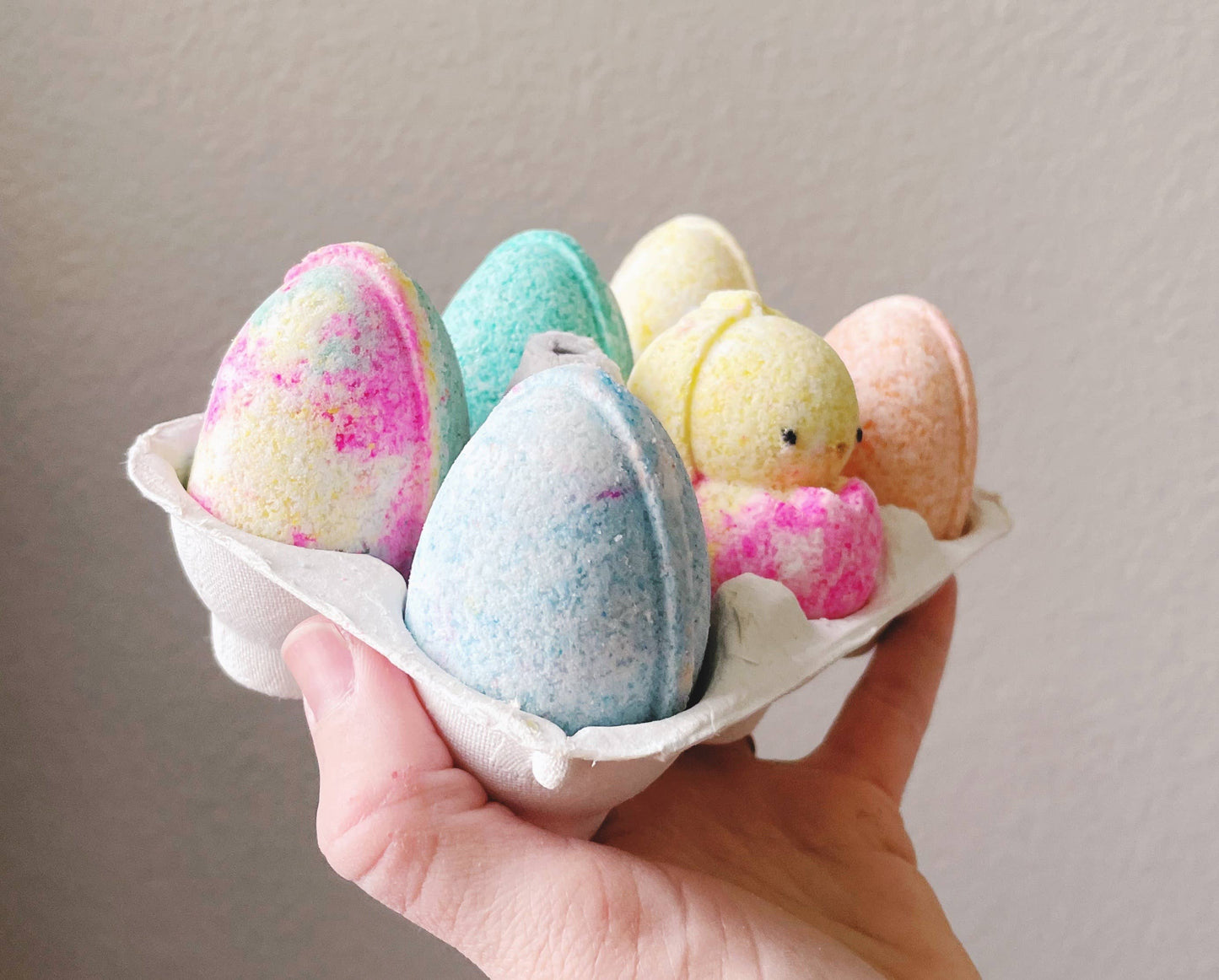 Easter Egg Bath Bomb - 6 pack - with hidden toys