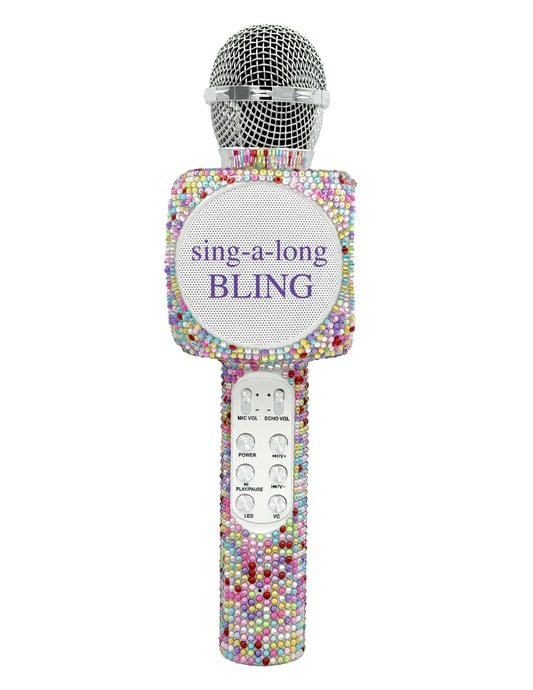 Confetti Bling Karaoke Microphone & Bluetooth Speaker