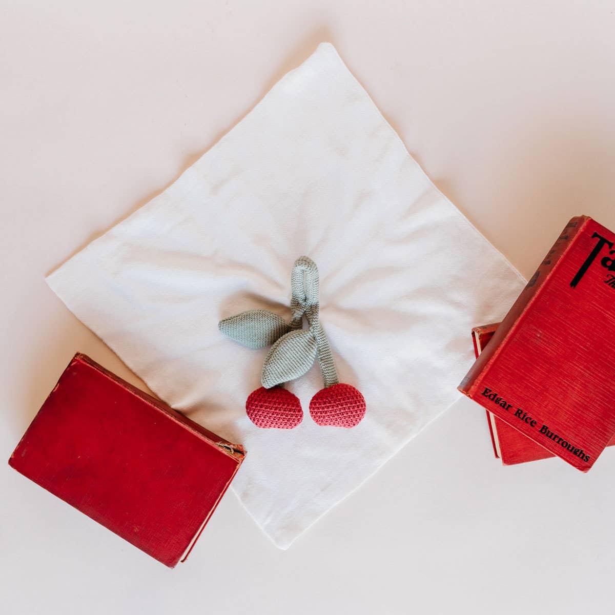 Cherry - Organic Baby Lovey Security Blanket