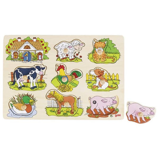 Sound-puzzle, farm, with animal voices