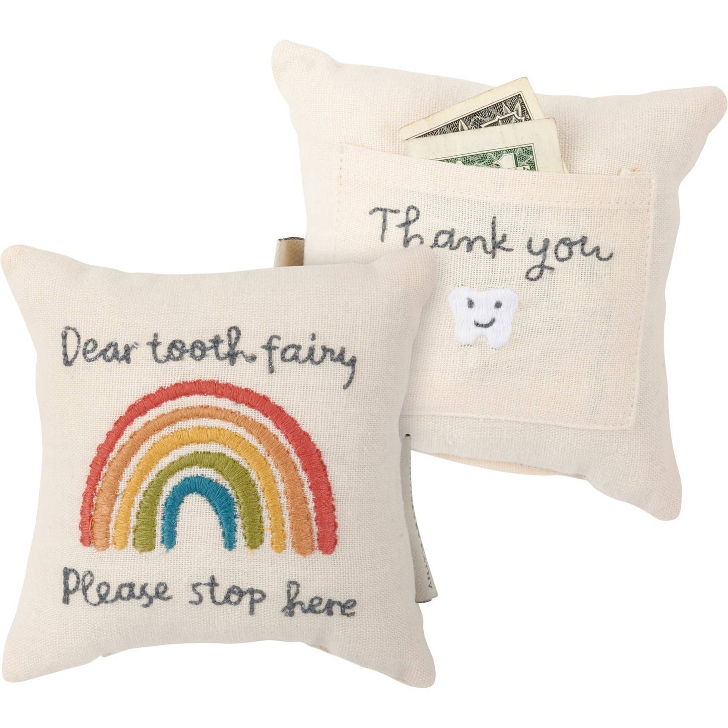 Rainbow Tooth Fairy Pillow