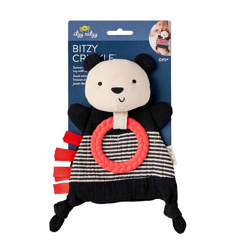 Panda Bitzy Crinkle™ Sensory Toy with Teether