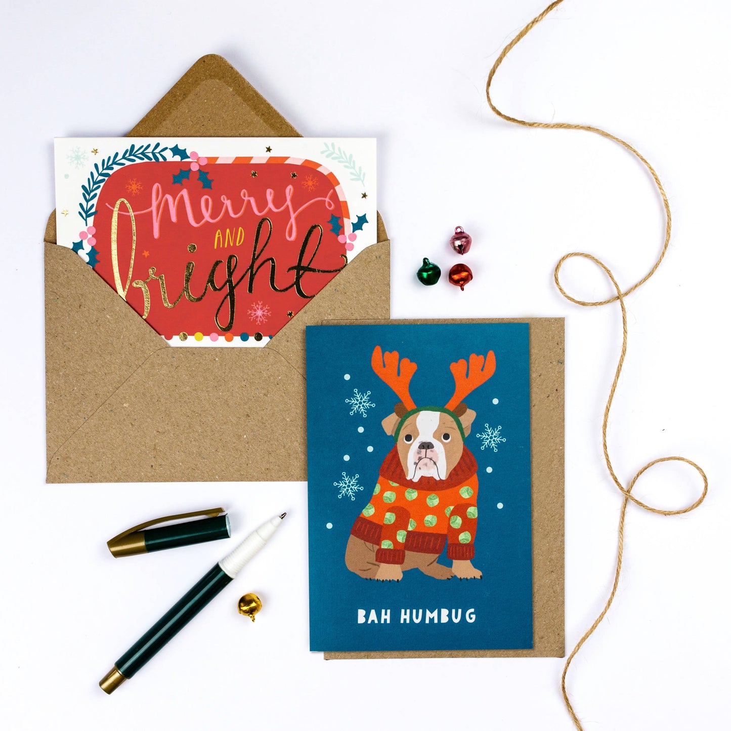 Grumpy Dog Holiday Card | Christmas Card | Seasonal Card