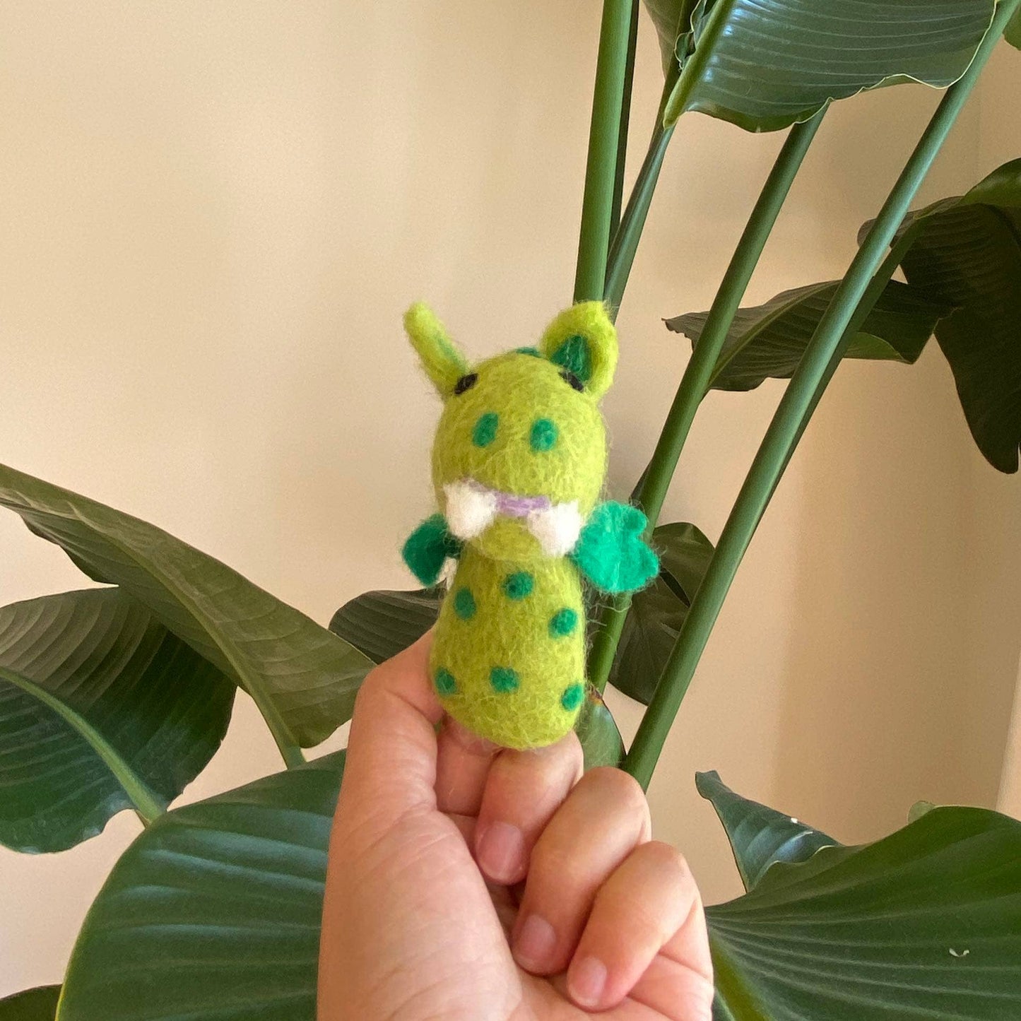 Felt Dragon Finger Puppet