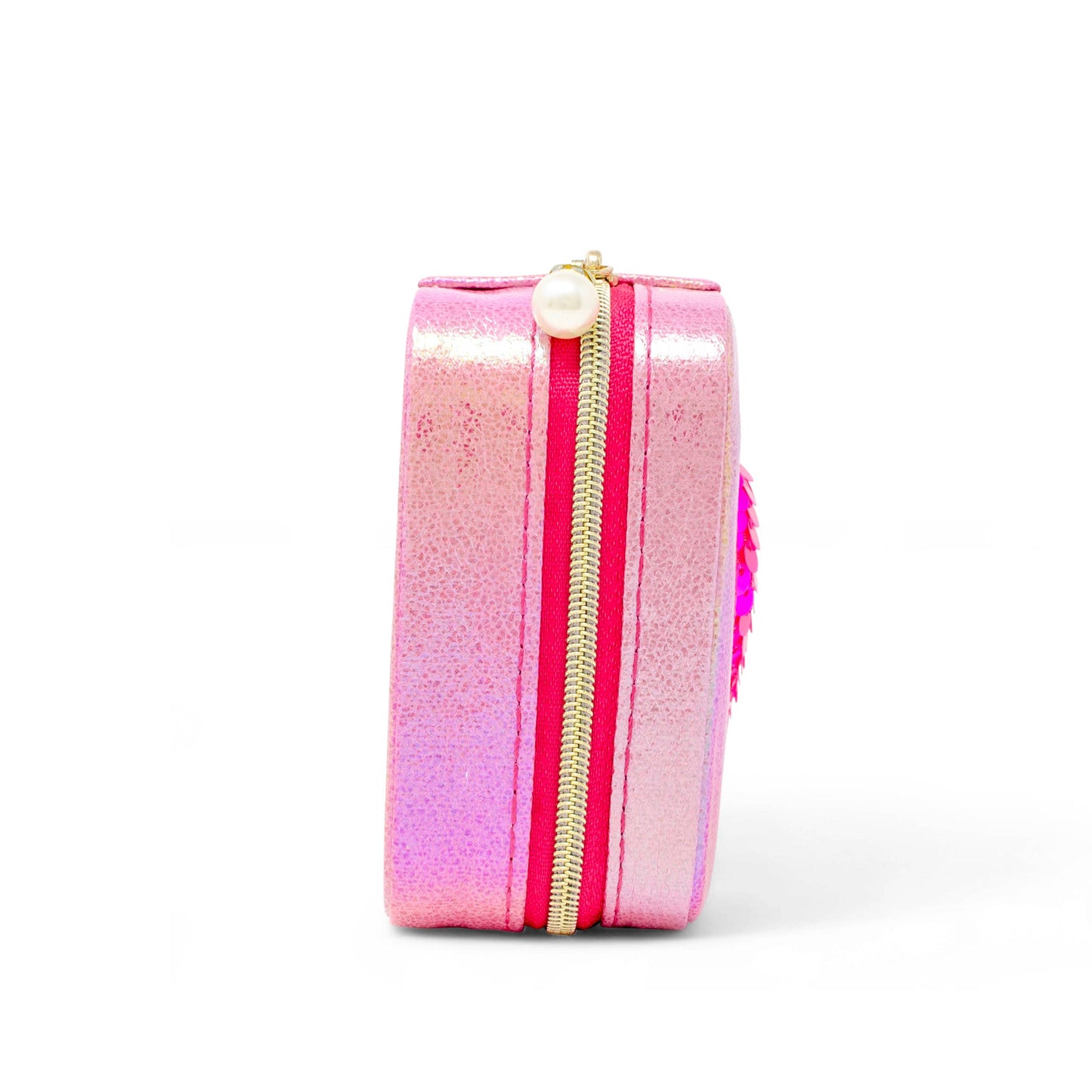 Girl's Sparking Sequin Heart Jewelry Box
