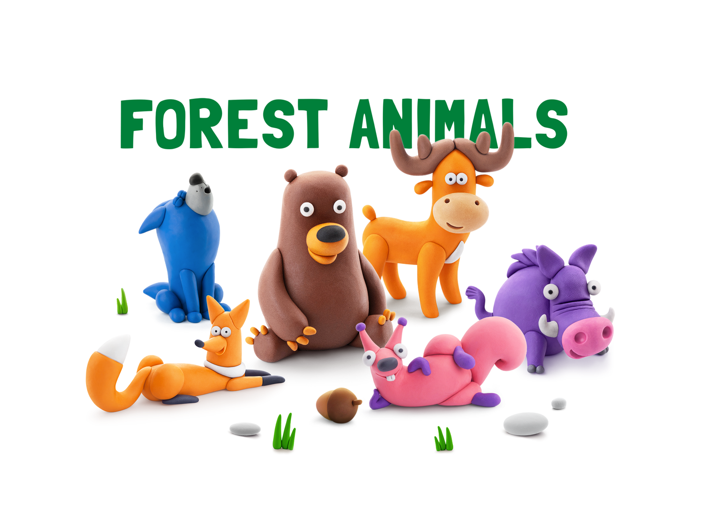 Hey Clay Forest Animals