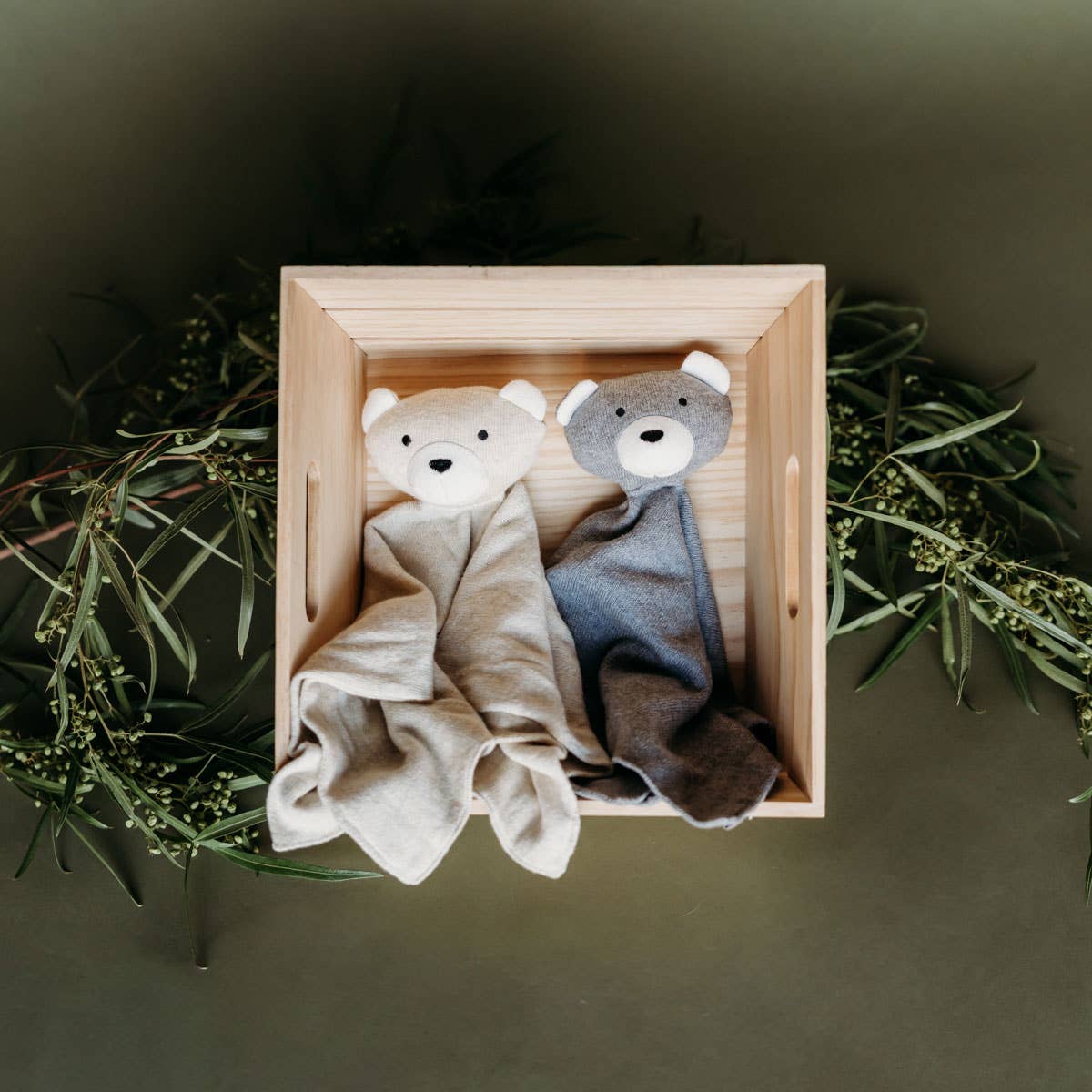 Bear - Organic Baby Lovey Security Blanket Cuddle Cloth