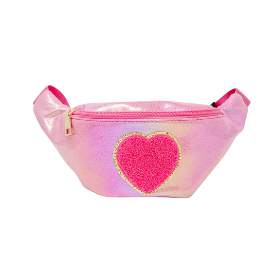 Shiny Heart Patch Sling Bag: