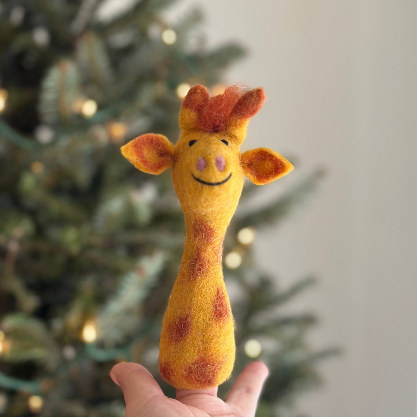 Felt Giraffe Finger Puppet