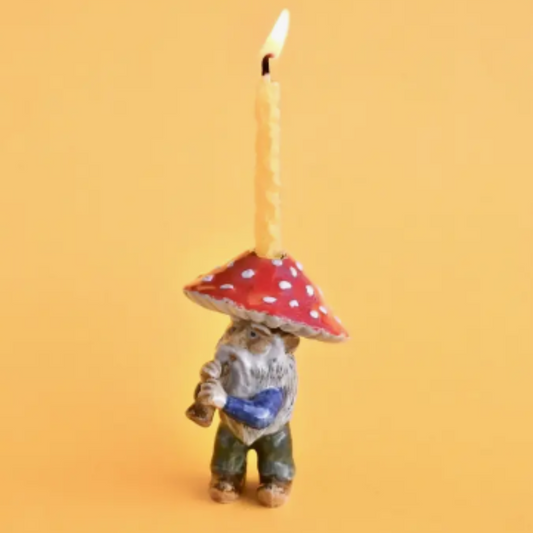 Mushroom Gnome Cake Topper