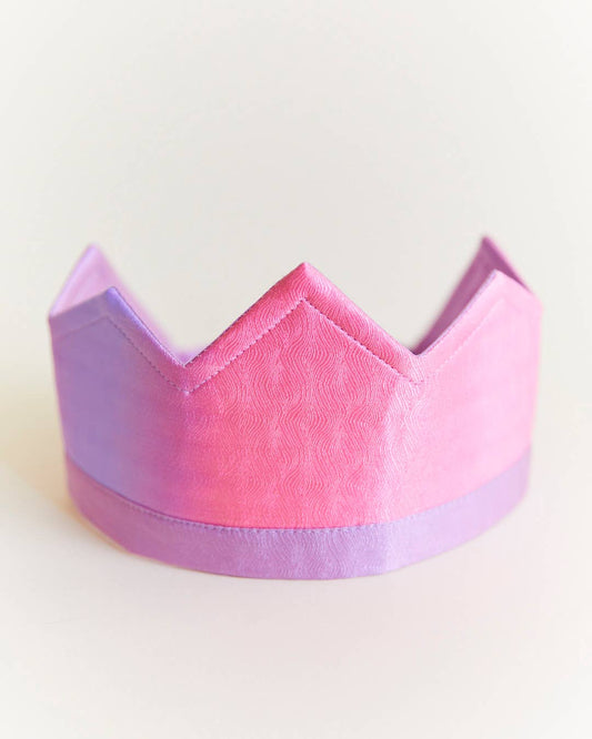 100% Silk Pink & Purple Crown for Birthdays and Dress Up
