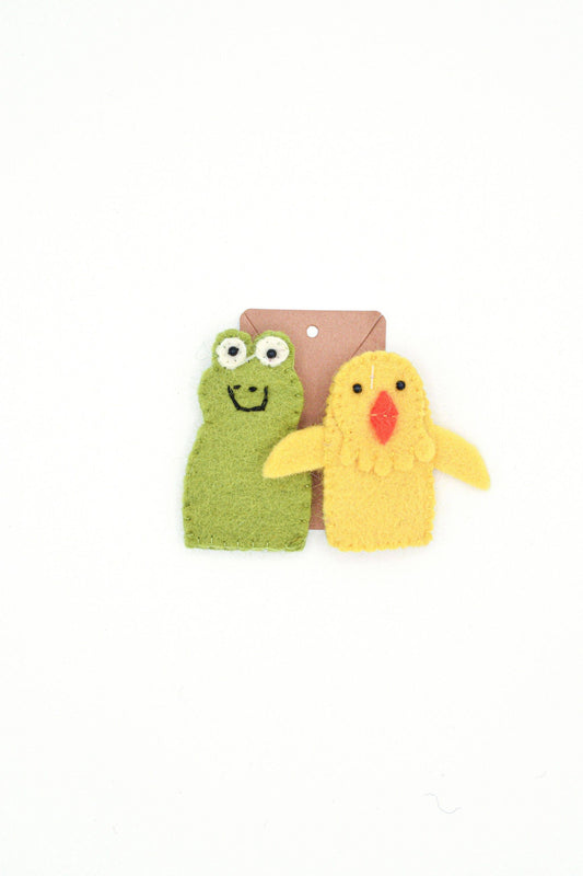 Frog and Chicken Finger Puppet Set